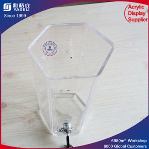 Clear Wholesale Acrylic Donation Box with Lock