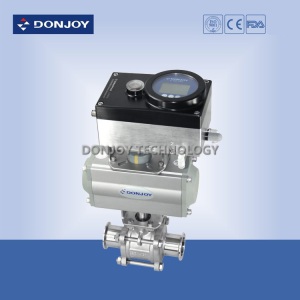 Horizontal Pneumatic Actuator Pneumatic 3PCS Ball Valve