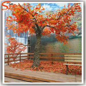 Garden Decoration Artificial Red Maple Tree Dry Tree for Decoration